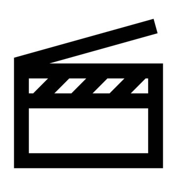 Clapper düz vektör simgesi 