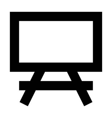 Beyaz tahta düz vektör simgesi 