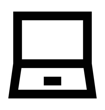 Laptop Düz Vektör Simgesi 