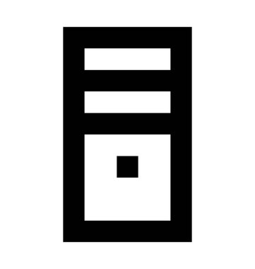 PC düz vektör simgesi 