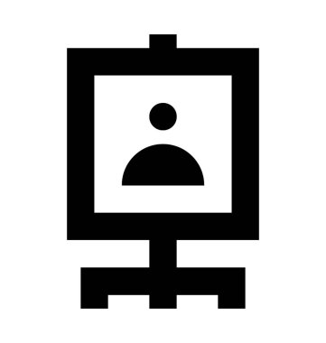 Sanat kurulu düz vektör simgesi 