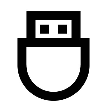 usb düz vektör simgesi 