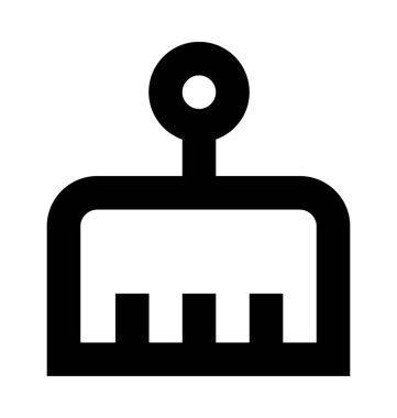 boya fırça düz vektör simgesi 