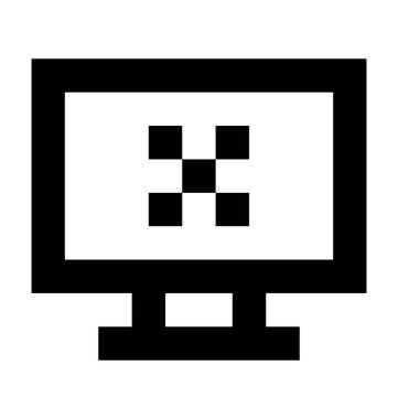 LCD düz vektör simgesi 