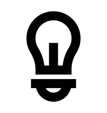 Ampul Düz Vektör Simgesi 