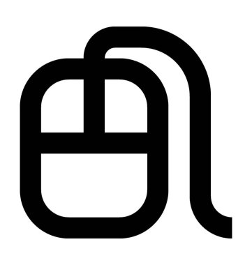 Bilgisayar fare düz vektör simgesi 