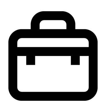 Portföy düz vektör simgesi 