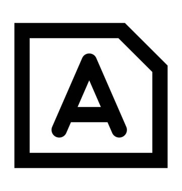 Metin sayfası düz vektör simgesi 