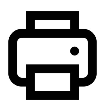 Yazıcı Düz Vektör Simgesi 