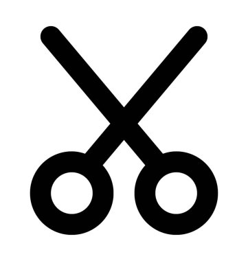 makas düz vektör simgesi 