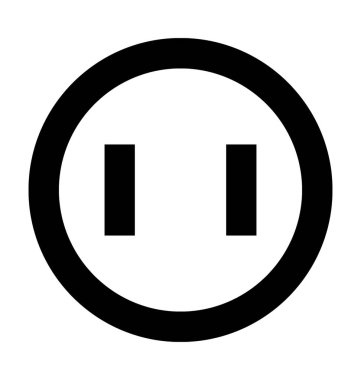 soket düz vektör simgesi 