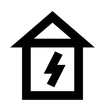 ev düz vektör simgesi 