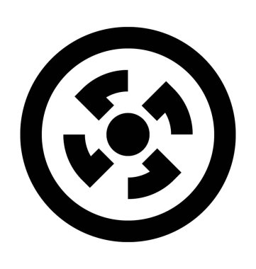 Fan düz vektör simgesi 