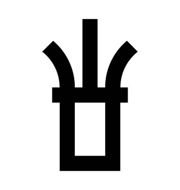 Elektrik kablosunu düz vektör simgesi 