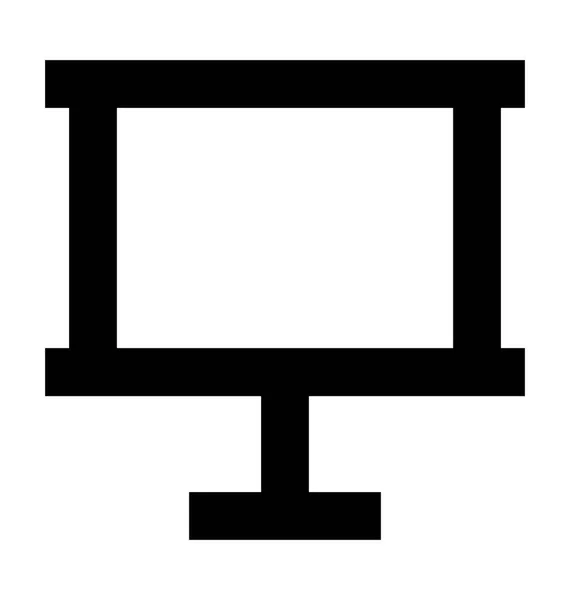 Staffelei Board Flache Vektor Symbol — Stockvektor