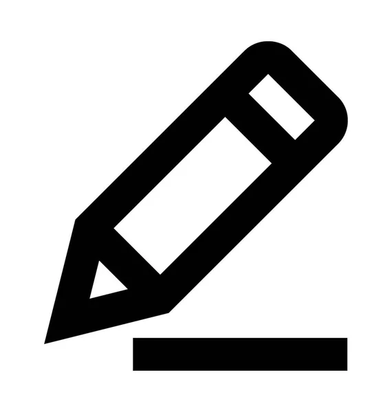 Bleistift Flache Vektor Symbol — Stockvektor