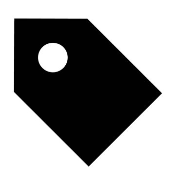 Etiketi düz vektör simgesi 