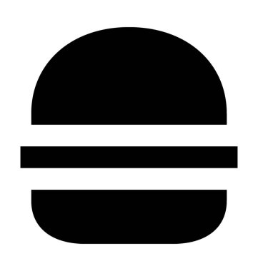 Burger düz vektör simgesi 