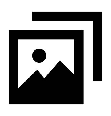 Manzara düz vektör simgesi 