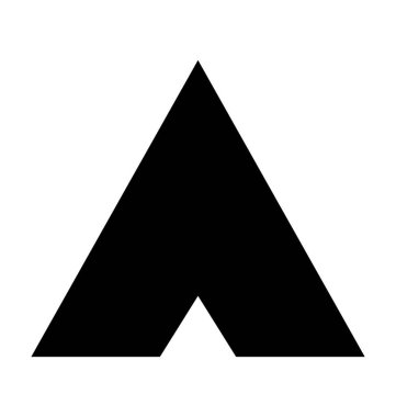 çadır düz vektör simgesi 