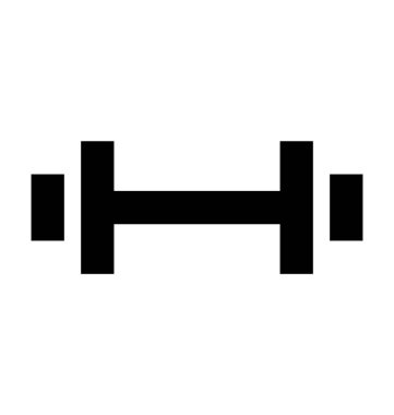 dambıl düz vektör simgesi 