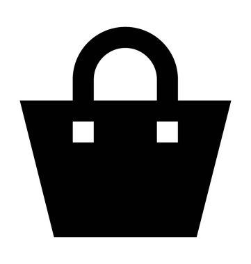 El çantası düz vektör simgesi 