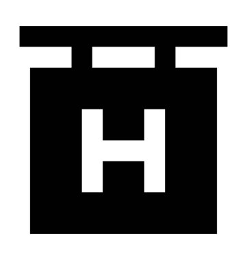 Hotel tabela düz vektör simgesi 