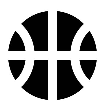 Basketbol düz vektör simgesi 