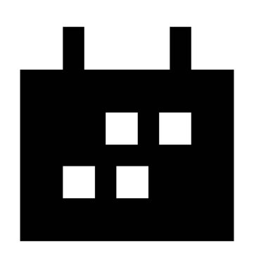 Takvim Düz Vektör Simgesi 