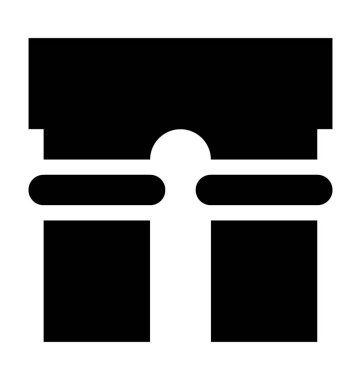 Kemer düz vektör simgesi 