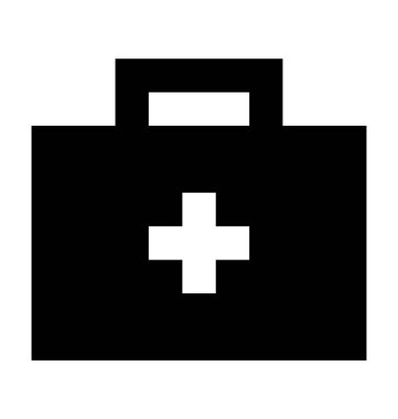 İlk yardım düz vektör simgesi 