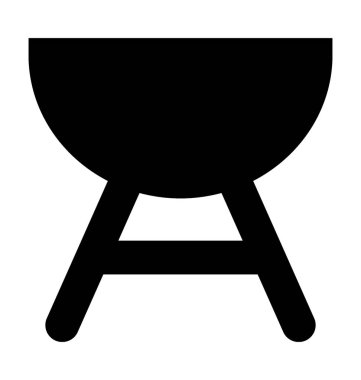 Barbekü Izgara düz vektör simgesi 