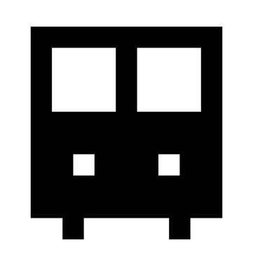 Otobüs Düz Vektör Simgesi 