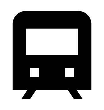 Tramvay düz vektör simgesi 