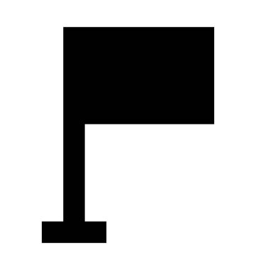 Bayrak Düz Vektör Simgesi 