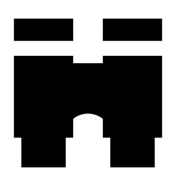 dürbünler düz vektör simgesi 