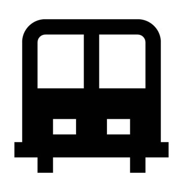 Otobüs Düz Vektör Simgesi 