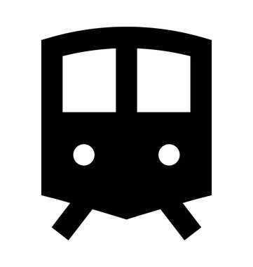 Tramvay düz vektör simgesi 