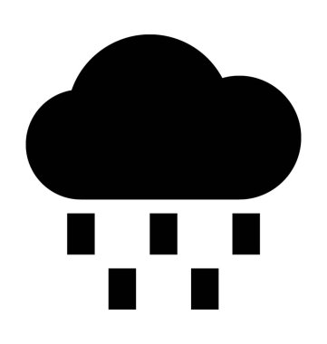 Düz vektör simgesi yağmur 