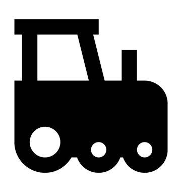 Buhar motoru düz vektör simgesi 