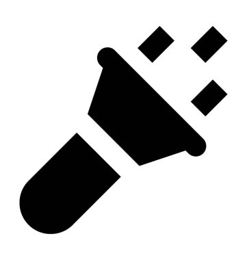 Meşale düz vektör simgesi 