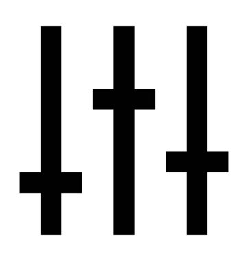 dengeleyici düz vektör simgesi