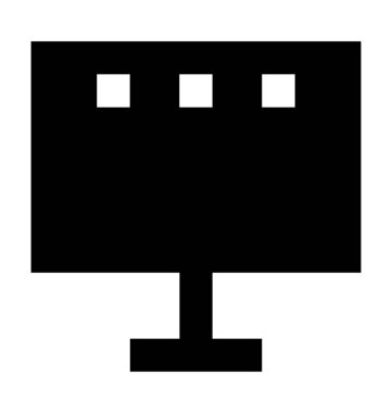 Billboard düz vektör simgesi