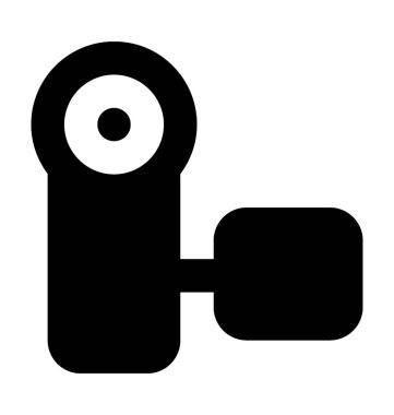 Video kamera düz vektör simgesi