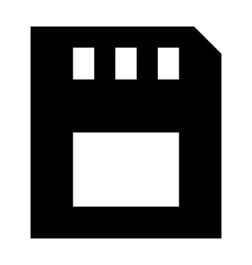 Bellek Kartı Düz Vektör Simgesi