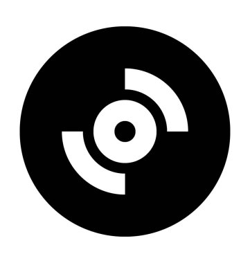 CD düz vektör simgesi