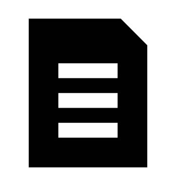 belge düz vektör simgesi