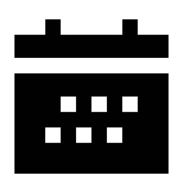 Takvim Düz Vektör Simgesi