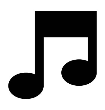 müzik notası düz vektör simgesi