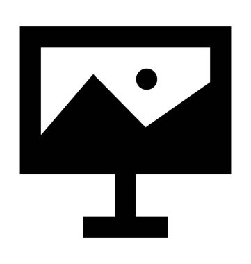 Tuval düz vektör simgesi